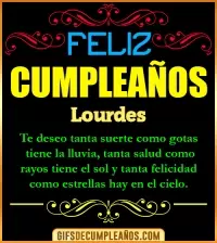 GIF Frases de Cumpleaños Lourdes